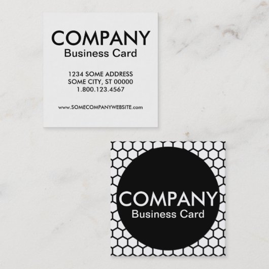 ヘキサ会社カード スクエア名刺 (正面/裏面)