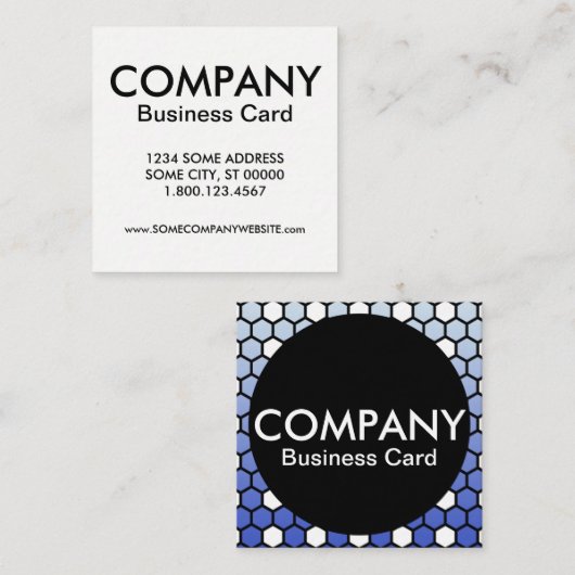 ヘキサ会社カード スクエア名刺 (正面/裏面)