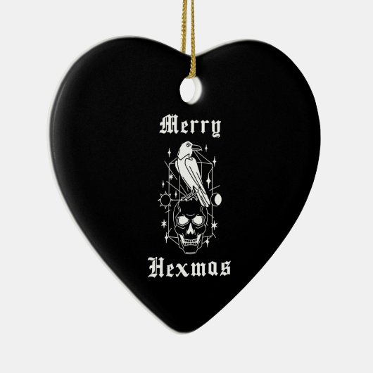 ヘキシマスメリーウィッチスカルウィッチク不気味クラフト セラミックオーナメント (右)