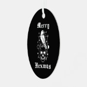 ヘキシマスメリーウィッチスカルウィッチク不気味クラフト メタルオーナメント (正面左)