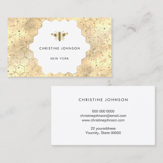 ヘキセンミツバチ 名刺 (正面/裏面)