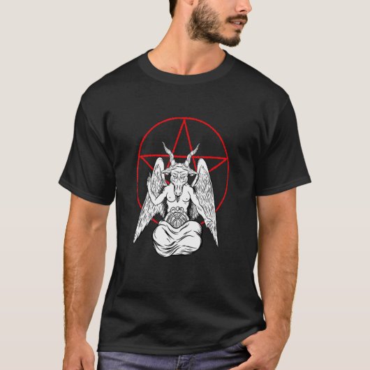 ヘクサグラムバプホメット Tシャツ (正面)