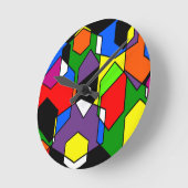 ヘクサゴンバウハウス  ラウンド壁時計 (傾斜)