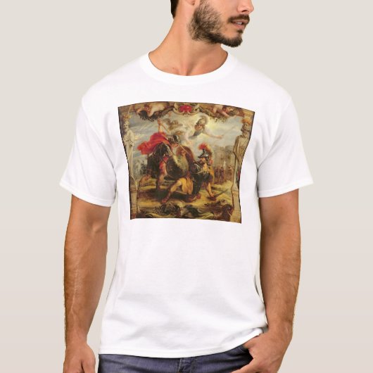 ヘクター1630-32年を敗北させているアキレス Tシャツ (正面)