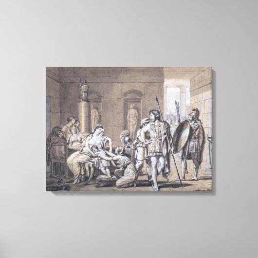 ヘクトールの出発, c.1812 キャンバスプリント (正面)