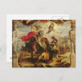 ヘクトールを倒すアキレス， 1630年～32年 ポストカード (正面/裏面)