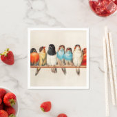 ヘクトール・ジャコメリによる鳥の群れ スタンダードカクテルナプキン (インサイチュ)