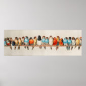 ヘクトール・ジャコメリによる鳥の群れ ポスター (正面)