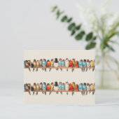 ヘクトール・ジャコメリによる鳥の群れ ポストカード (スタンド正面)