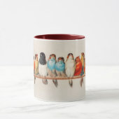 ヘクトール・ジャコメリの水色による鳥の群れ マグカップ (中央)