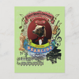 ヘクトール・ベアリオBear Animal Composer Berlioz ポストカード