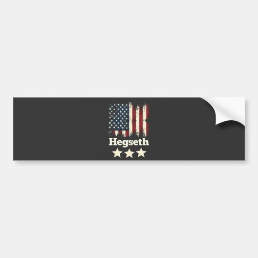 ヘグゼストランプ政権アメリカ国旗 バンパーステッカー (正面)