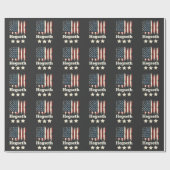 ヘグゼストランプ政権アメリカ国旗 ラッピングペーパー (フラット)