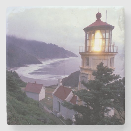 ヘケタのオレゴン州沿岸の霧の多い日 ストーンコースター (正面)