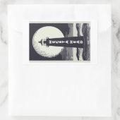 ヘケタヘッドライトハウスオレゴン月 長方形シール (バッグ)