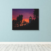 ヘケタヘッドライトハウスランドスケープ |オレゴン海岸 キャンバスプリント (インサイチュ (ウッドフロア))