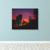 ヘケタヘッドライトハウスランドスケープ |オレゴン海岸 キャンバスプリント (インサイチュ (ウッドフロア))