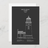 ヘケタヘッドライトハウス – オレゴン – PD ノートカード (正面/裏面)