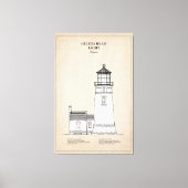 ヘケタヘッドライトハウス – オレゴン – SBD キャンバスプリント (正面)