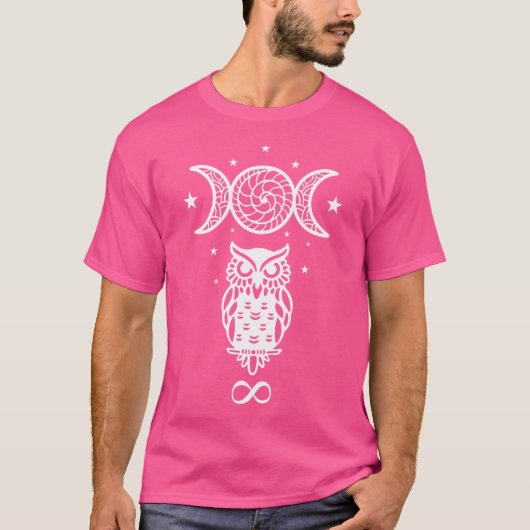 ヘケ異教のートの月の女神のアートシンボル Tシャツ (正面)