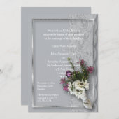 ヘザーとレース 招待状 (正面/裏面)