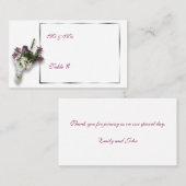 ヘザーとレ結婚ースのテーブル番号 プレイスカード (正面/裏面)