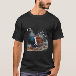 ヘザーの上で描かれたスコットランドのオオライチョウのペンとインク画 Tシャツ