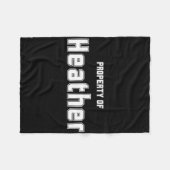 ヘザーの所有物 面白い新郎へのバチェラーギフト フリースブランケット (正面(横))