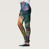 ヘザーの星の下に立つハイランド牛 レギンス (左)