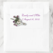 ヘザーアンドレース結婚式の引き出物シール 長方形シール (バッグ)