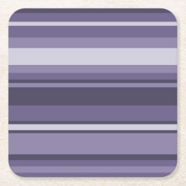 ヘザーパープルストライプズ スクエアペーパーコースター