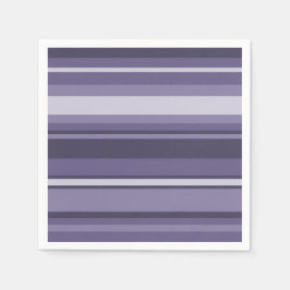ヘザーパープルストライプズ スタンダードカクテルナプキン