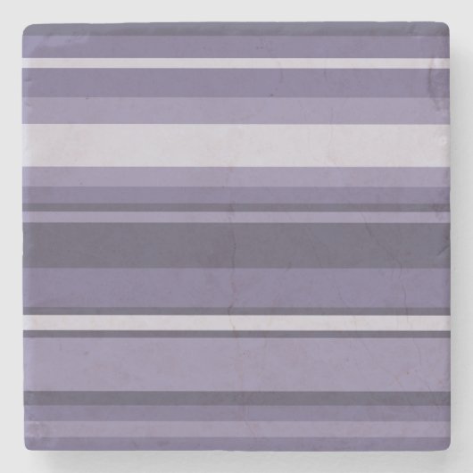 ヘザーパープルストライプズ ストーンコースター (正面)
