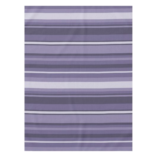 ヘザーパープルストライプズ テーブルクロス (正面)