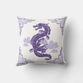 ヘザーパープルチノエリーのドラゴンと雲 クッション (裏面)