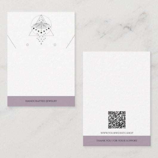 ヘザームーンフェイズモス |ジュエリーディスプレイカード コーリングカード (正面/裏面)