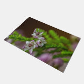 ヘザー春の花の常緑開花紫色の白 ドアマット (アングル)