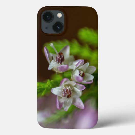 ヘザー春の花の常緑開花紫色の白 Case-Mate iPhoneケース (裏面)