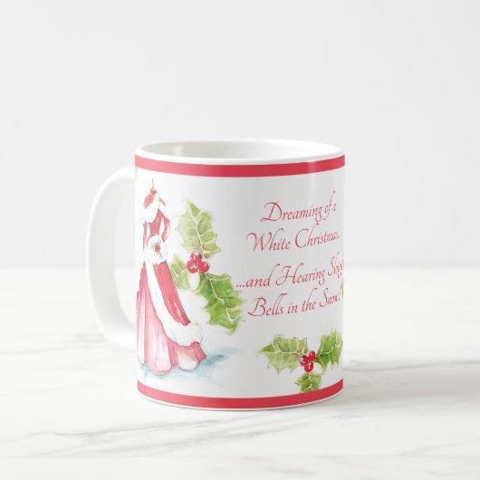 ヘザー・ヘンリーによるクリスマスフランスのの夢 コーヒーマグカップ (正面左)