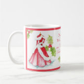ヘザー・ヘンリーによるクリスマスフランスのの夢 コーヒーマグカップ (左)