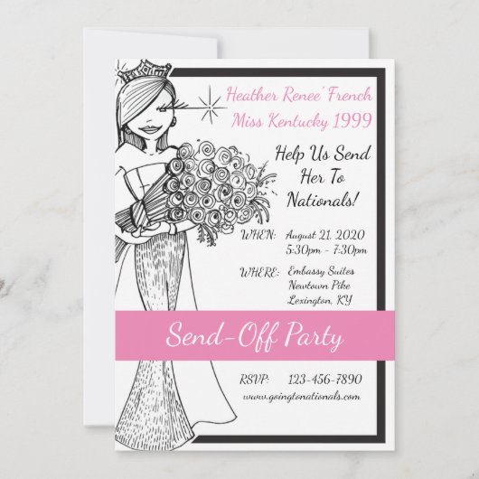 ヘザー·ヘンリーのコンページフランスのェント派遣 招待状 (正面)