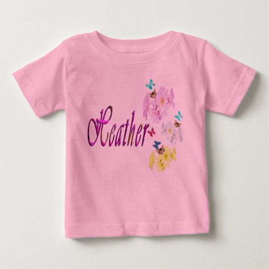 ヘザー, 名前, 子猫と一緒,  ベビーTシャツ (正面)