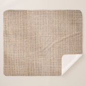 ヘシアンのサッククロス、織りテクスチャの背景。 シェルパブランケット (正面(横))