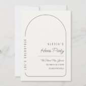 ヘシンプルンスパーティの招待状の旅程テンプレート 招待状 (正面)