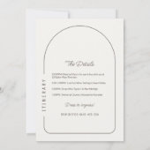 ヘシンプルンスパーティの招待状の旅程テンプレート 招待状 (裏面)