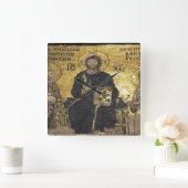 ヘジアソフィアのイエズスのモザイク スクエア壁時計 (ホーム)