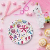 ヘジガロフラワーズウォーター色紙プレート ペーパープレート (パーティー)