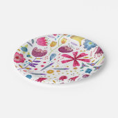 ヘジガロフラワーズウォーター色紙プレート ペーパープレート (アングル)