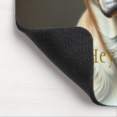 ヘジサウファインアートかわいい犬イラストレーション クール マウスパッド (コーナー)