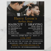 ヘスタイリッシュアカット、男の理容師広告ズ チラシ (正面)
